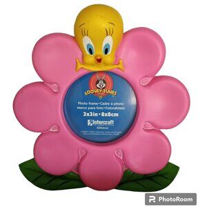 Warner Bros. Looney Tunes Tweety Bird Pink Flower Frame 3" X 3"